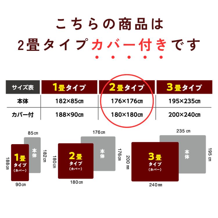 正規販売店 ゼンケン 電気ホットカーペット 2畳 カバー付 ZC-20SM モカブラウン 電磁波99%カット ラグ 省エネ 暖房 メーカー直送 爆買_8