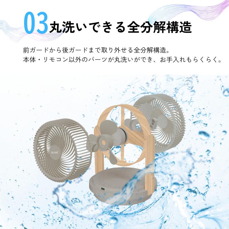 QUADS（クワッズ） QS507 ツインブレードパワフル3DDCサーキュレーター