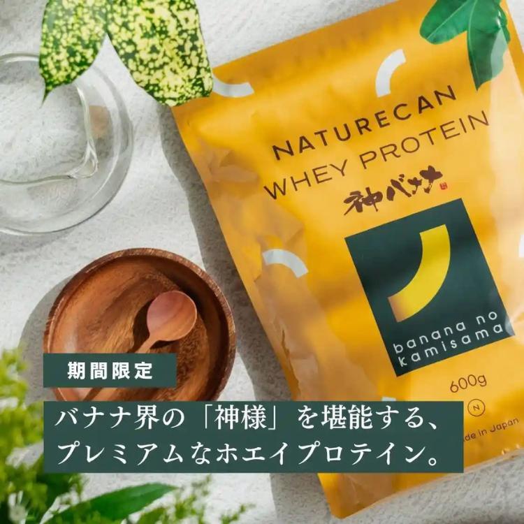 NATURECAN ネイチャーカン ホエイプロテイン WPC 神バナナ味 600g 20