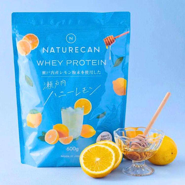 ネイチャーカン Naturecan ホエイプロテイン 瀬戸内ハニーレモン 600g