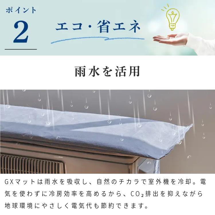 GXマット 室外機 大サイズ 室外機冷却カバー エアコン 室外機マット