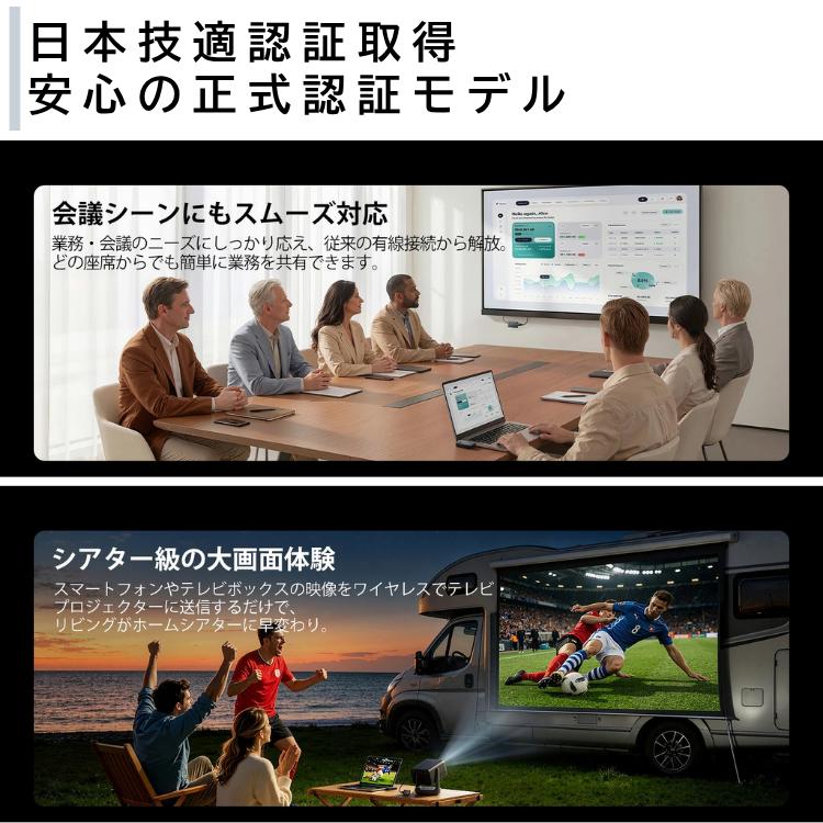 llano ワイヤレスHDMI送受信機セット S9 ミラーリング 無線 技適認証