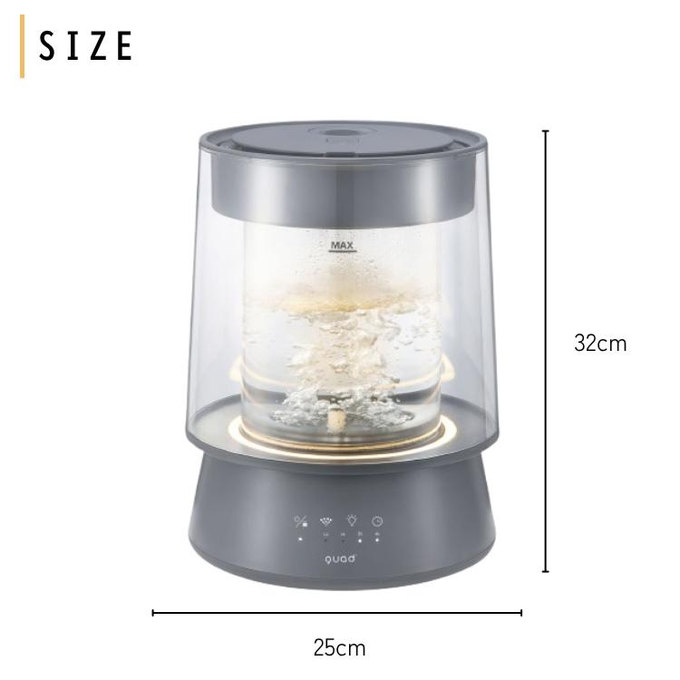 Quad 加湿 ガラス スチーム加湿器 com - QUADS クワッズ ガラス