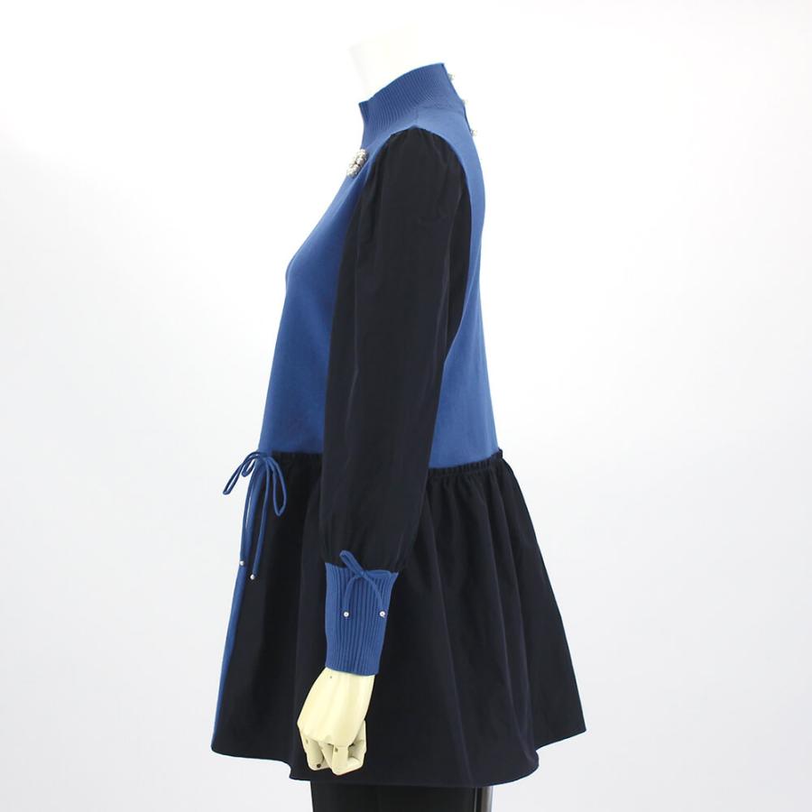 【美品】スーパービューティー 2023秋冬 パールボタン チュニック 40 黒 Super Beauty セール 50％OFF スーパービューティー チュニック