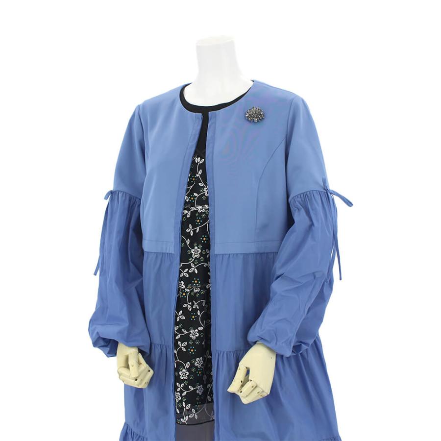 スーパービューティ　レース　ロングジャケット　リボン　くるみボタン アウトレットセール 50％OFF】スーパービューティー Super