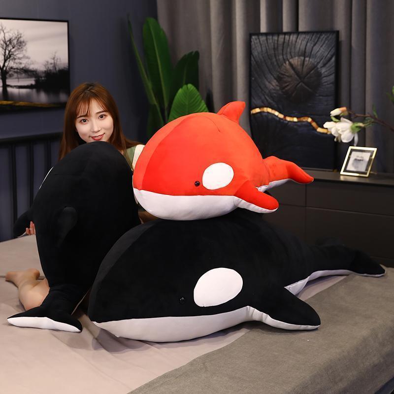 ぬいぐるみ シャチ 特大 大きい 海洋動物 抱き枕 柔らか ふわふわ 癒さ
