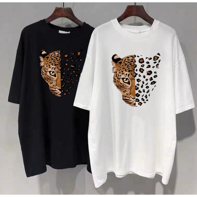 インパクト大のヒョウ柄プリントドルマン Tシャツ ☆ ス レディース 春