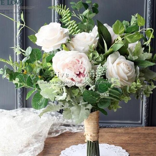 アウトレット送料無料 送料無料 ウエディングブーケ 結婚式 ローズ 造花 ウェディング用 アレンジメント 花嫁 披露宴 安い 手作り キット ブライダルブーケ ジュエリー 超歓迎 Www Aproniaperu Com