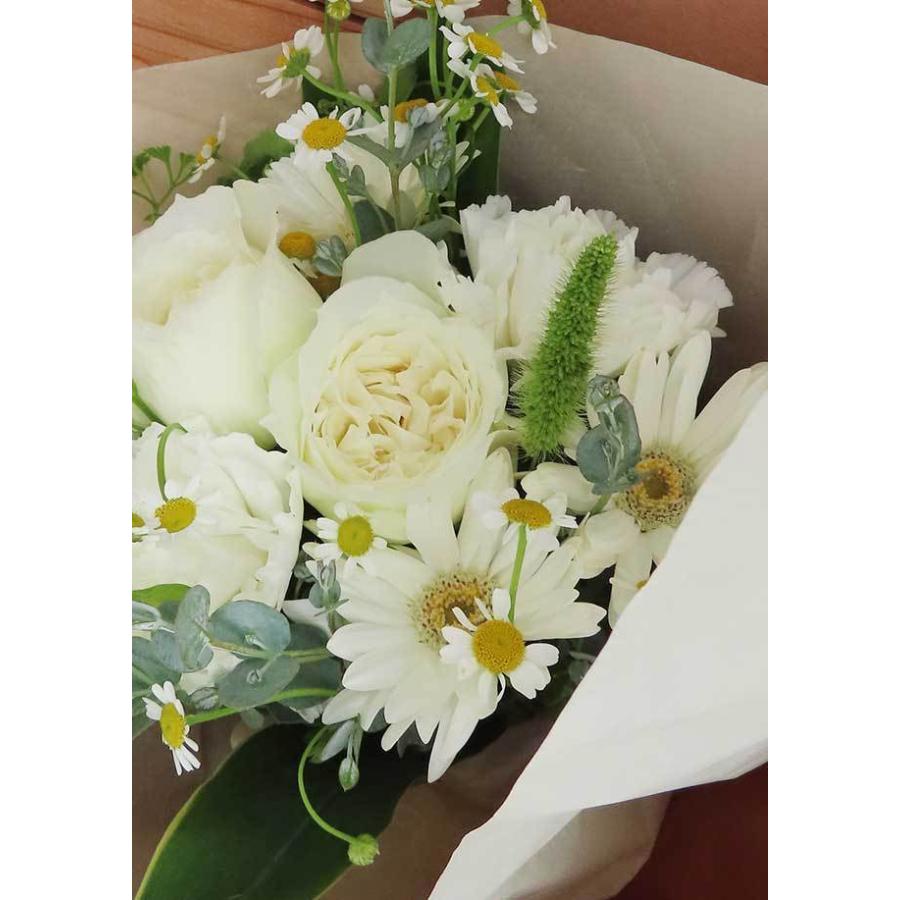 花束 小ぶりブーケ White 白色 生花 おしゃれ ブーケ プレゼント 花束ギフト 新築祝い 記念日 誕生日プレゼント 送料無料 Arrange K White 京阪園芸ヤフー店 通販 Yahoo ショッピング