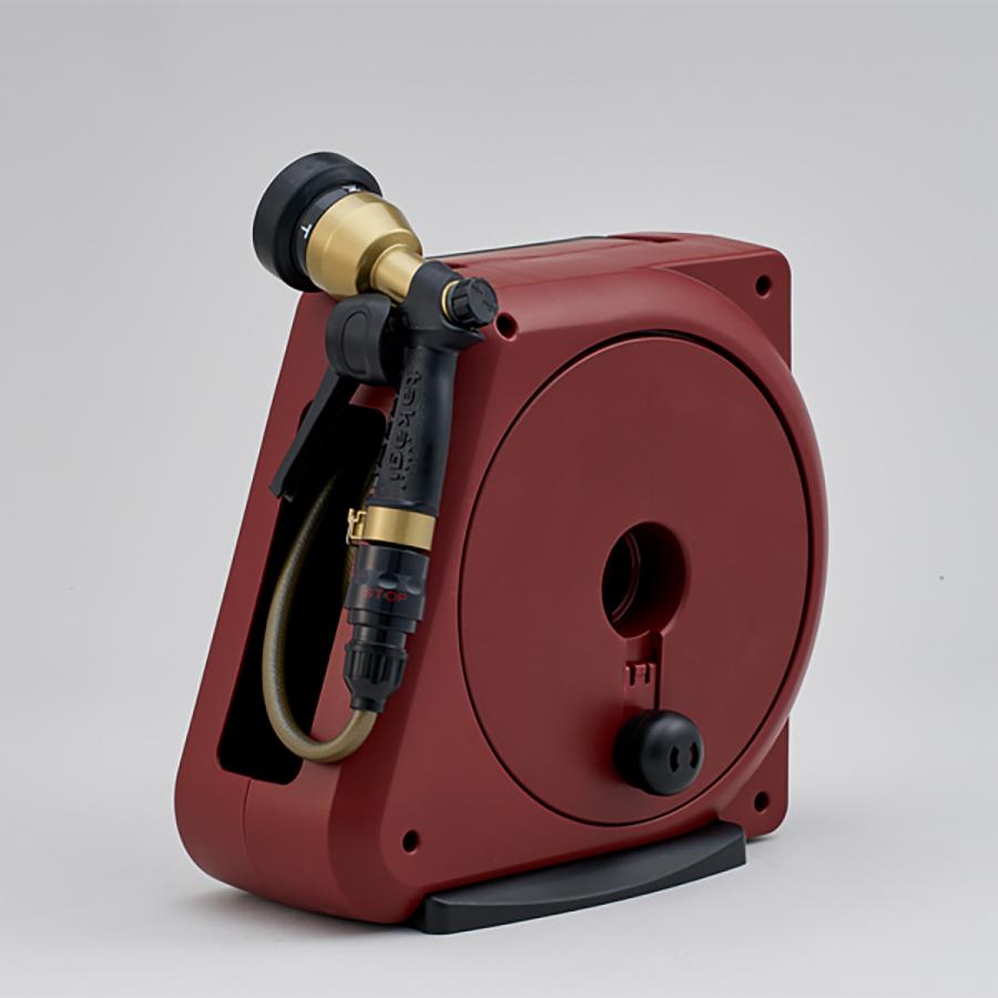 ロイヤルガーデナーズクラブ コンパクトガーデンリールII 20m 「カカオレッドー×ゴールド」 散水用品 水遣り おしゃれ ホースリール 園芸資材 | タカギ