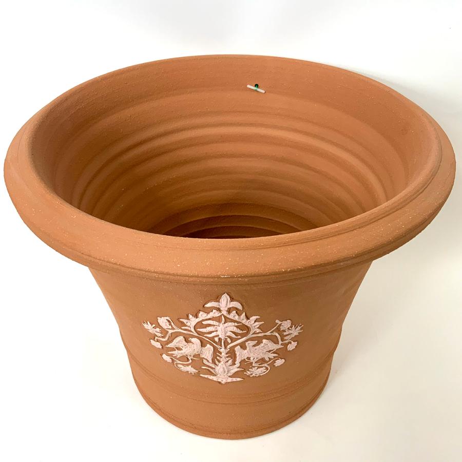 ウィッチフォード　テラコッタ　植木鉢　リリーポット・ユリとリボン ウィッチフォード テラコッタ 植木鉢 リリーポット・ユリと
