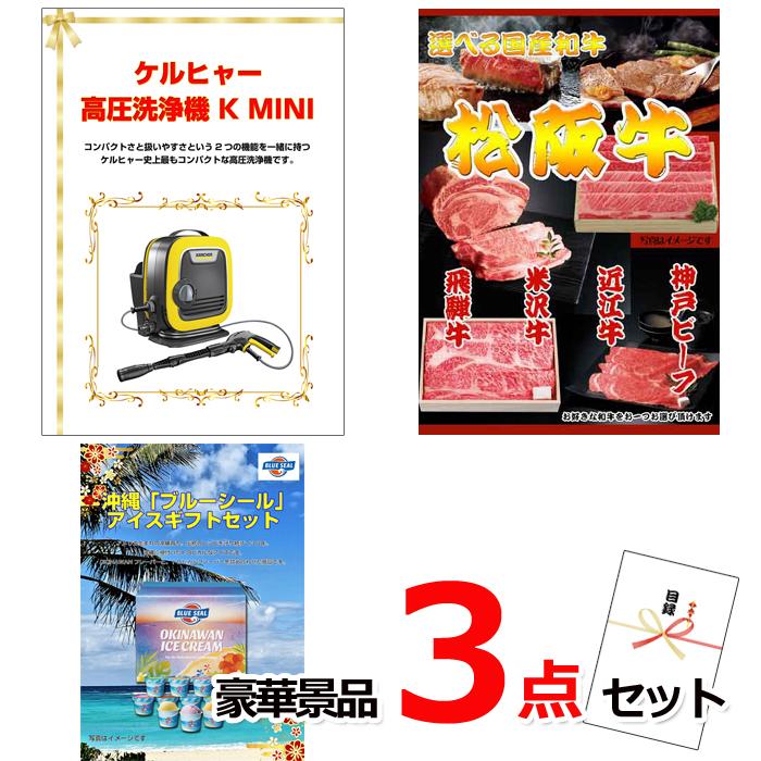 景品 目録 パネル ビンゴ ケルヒャー高圧洗浄機＆選べる国産和牛