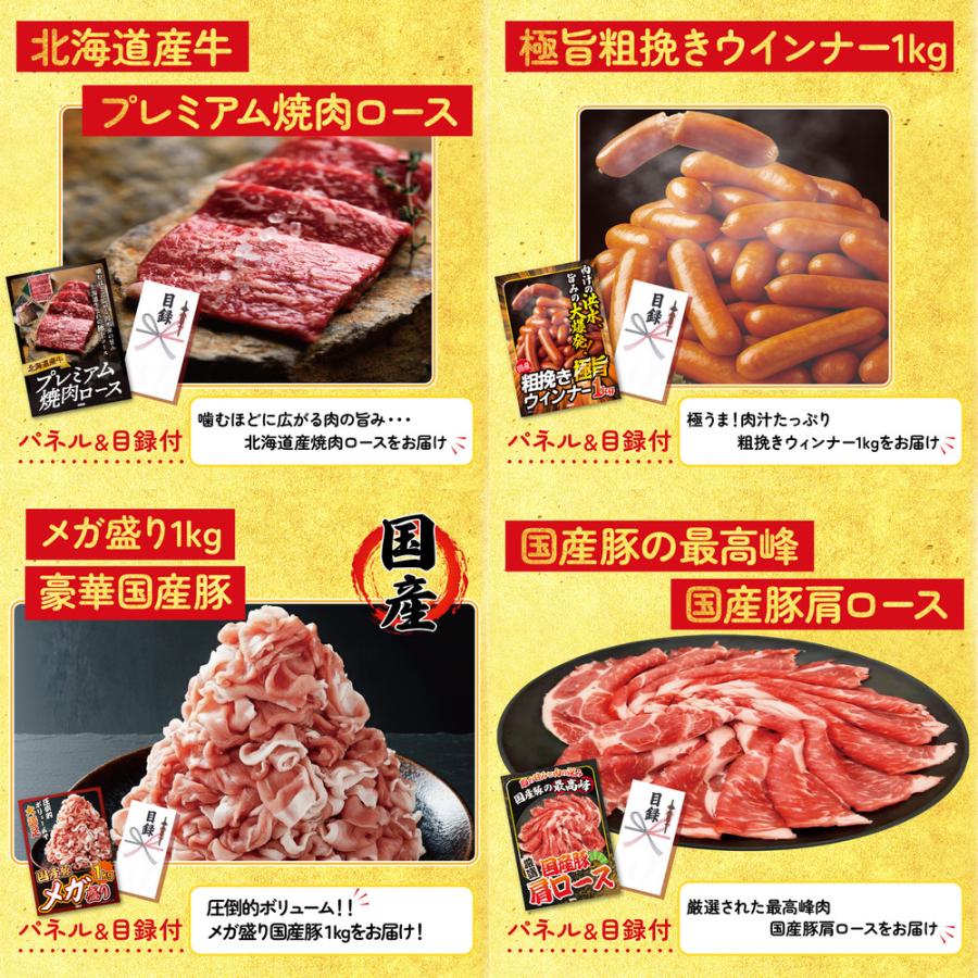 景品 目録 セット パネル 結婚式 二次会 10点セット DIRECT 非常食 餃子100個 北海道 焼肉 ビンゴ大会 抽選 ゴルフコンペ 社内イベント_4