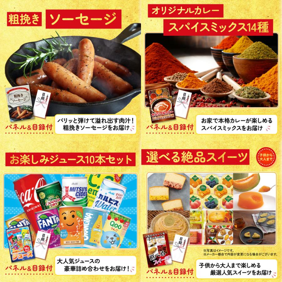 ゴルフコンペ 景品 セット 目録 パネル 7点セット 肉 選べる 宮崎牛 松阪牛 切り落とし ウィンナー ビンゴ大会 抽選会 結婚式 二次会 バスツアー 販促品_5