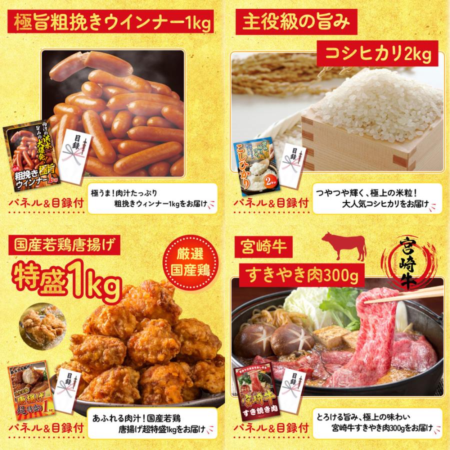 景品 セット 目録 パネル 結婚式 二次会 ゴルフコンペ 10点セット 肉 松阪牛 選べる ブランド ウインナー1kg 披露宴 ビンゴ 抽選会 社内イベント 販促品_4