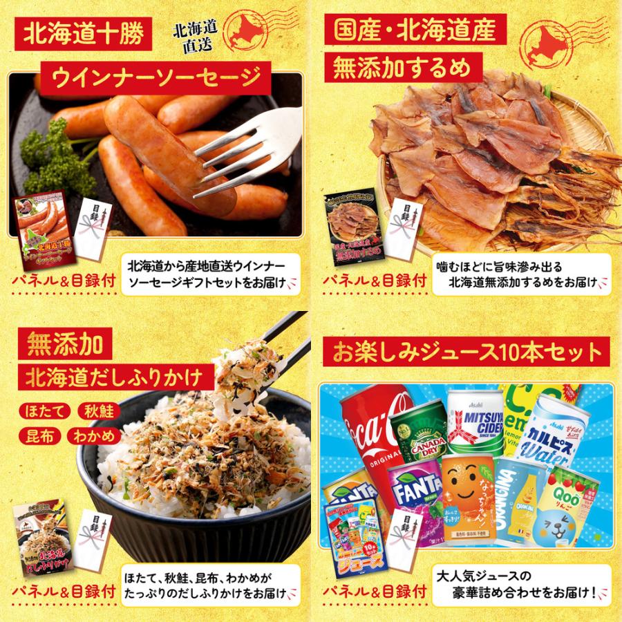 ゴルフコンペ 景品 セット 目録 パネル 6点セット 肉 宮崎牛 北海道 ほたて貝柱 ウィンナー ビンゴ大会 抽選会 結婚式 二次会 披露宴 バスツアー 販促品_4