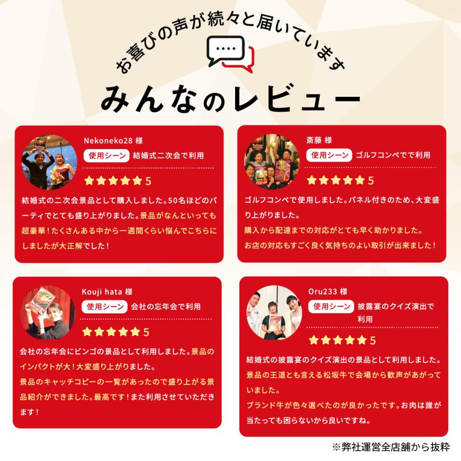 ゴルフコンペ 景品 セット 目録 パネル 10点セット ステーキ 近江牛 切落し ビンゴ大会 抽選会 結婚式 二次会 披露宴 バスツアー 販促品_16