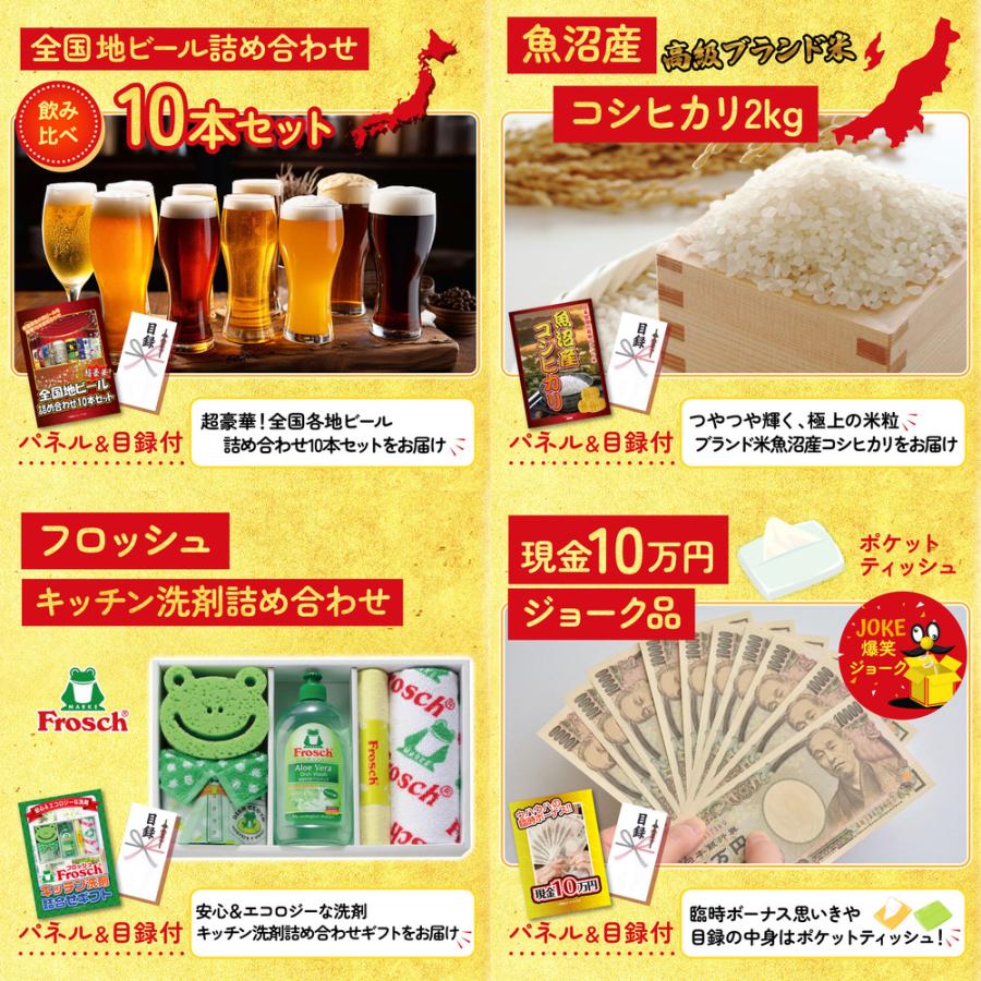 ゴルフコンペ 景品 セット 目録 パネル 5点 海鮮 ふぐ刺し フグ 米 2kg ビール 詰め合わせ フロッシュ ビンゴ大会 抽選会 結婚式 二次会 バスツアーの画像