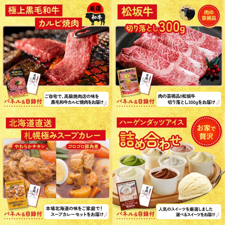 景品 目録 7点セット 国産 ふぐ刺し 選べる 豪華 神戸牛 国産牛 サーロインステーキ パネル ゴルフコンペ 結婚式 二次会 会社イベント 抽選会_5