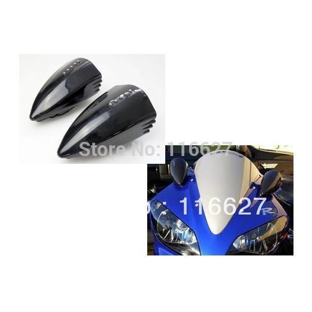 ポジションランプ シグナルライト オートバイ バックミラー 黒豚ス