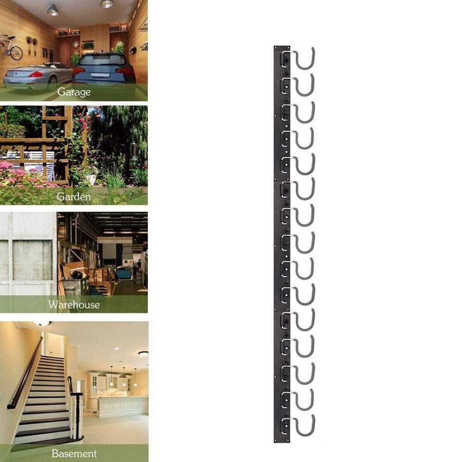 ガレージも整理整頓！工具収納システム 12フック 工具 収納 調整可能