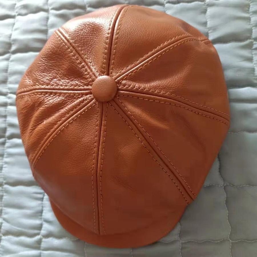 ホットロッド系ファッション レザーキャスケット 靴磨き職人風