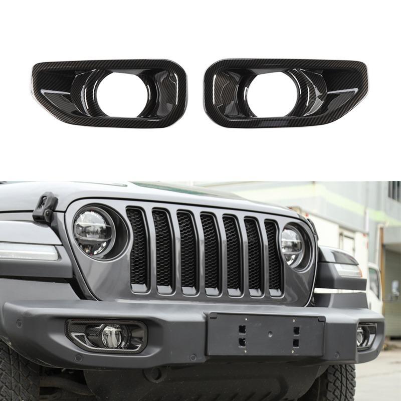 フォグランプカバー フロント 新品 ジープ ラングラー JL サハラ 2018