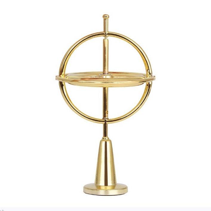 ジャイロスコープ 教育玩具 おもちゃ 指先回転 地球ゴマ メタル