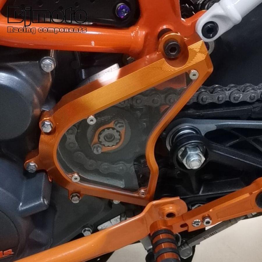 KTM・DUKE/250/390用クリア・フロントスプロケットガード/デューク