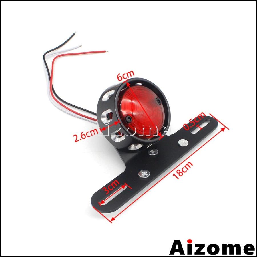 カフェレーサー テールランプ SR400/500 W400 GB250 250TR ST250 GN125 CG125 YB125SP CB1100 XSR9 ホンダ ヤマハ カワサキ