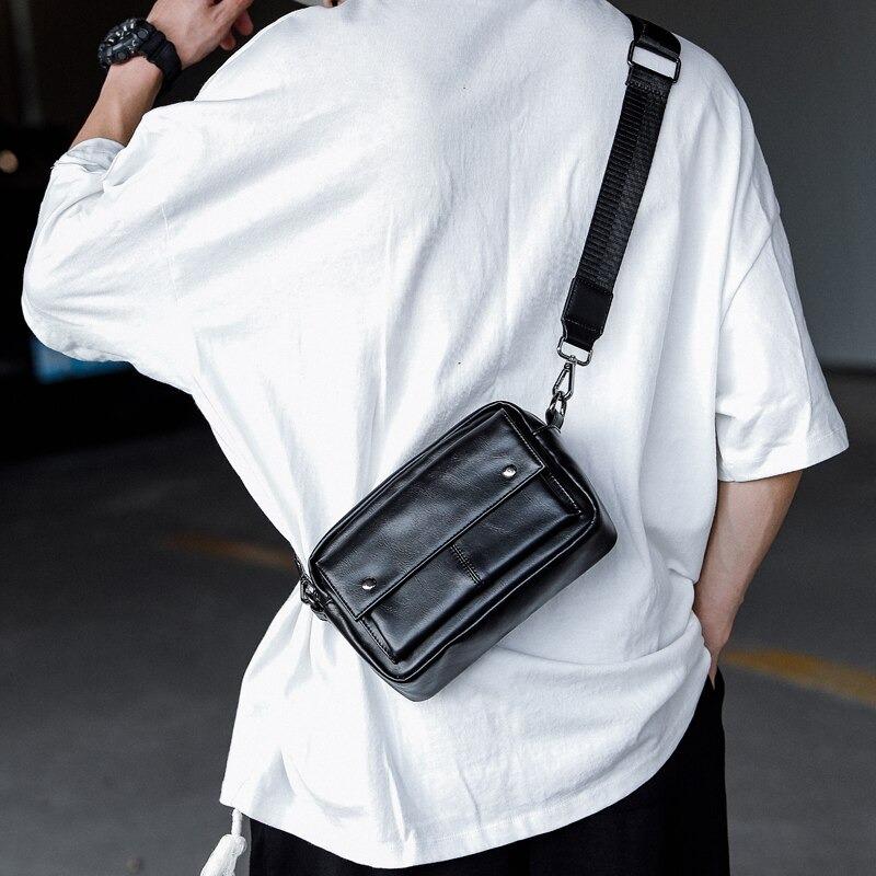 Puレザークロスボディバッグ韓国ファッション カジュアルメンズ革ショルダーバッグ Sc73 敬一商店 通販 Yahoo ショッピング