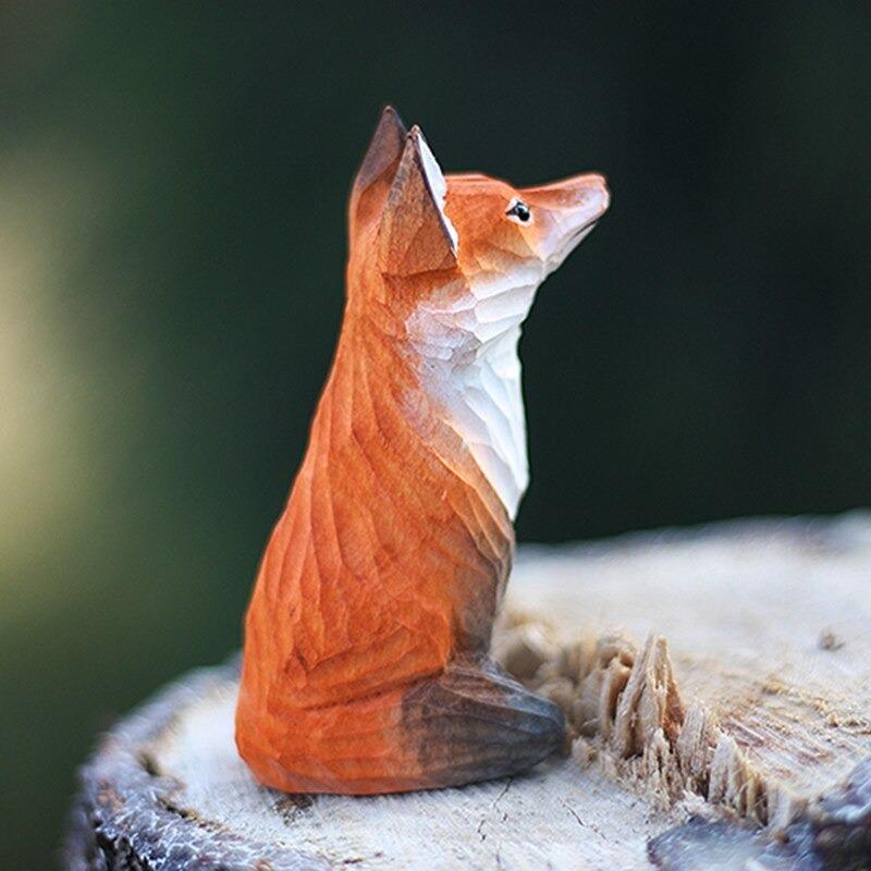 ガーデン オブジェ きつね 動物 FOX 木彫り 彫刻 装飾 飾り 庭 ガーデン オブジェ きつね 動物 FOX 木彫り 彫刻 装飾 飾り 庭