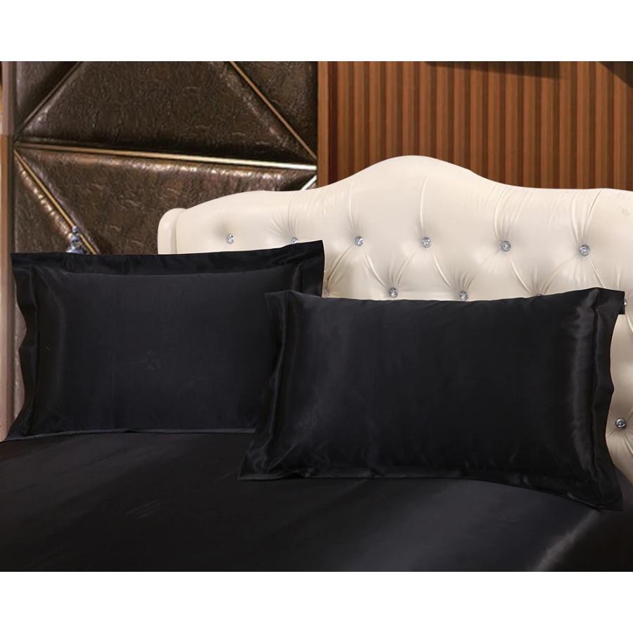 寝具カバーセット 布団カバー 掛け布団カバー 枕カバー サテン シルク