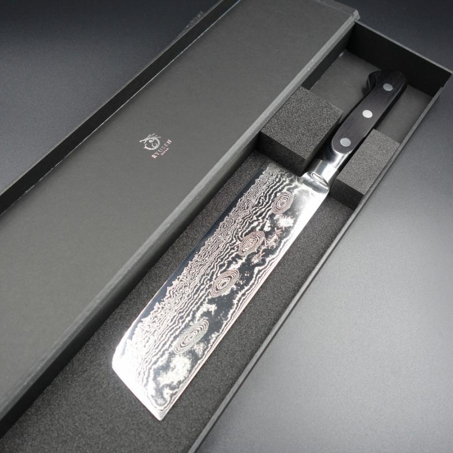 梵天雲龍 黒強化木柄 洋出刃 240mm