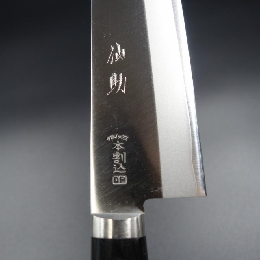 仙助 包丁 三徳包丁 クロマックス鋼 165mm 黒合板柄 セミ