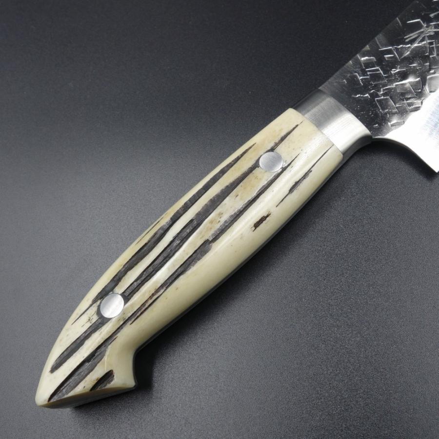 佐治武士 牛刀包丁 越前刃物 210mm 粉末ハイス鋼 SRS13 鹿角柄 : 啓仁