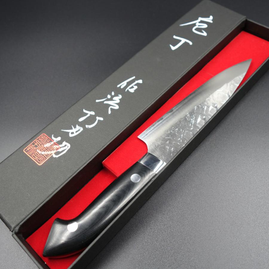 佐治武士 ペティナイフ 越前打刃物 135mm 粉末ハイス鋼 SRS13 ブラック