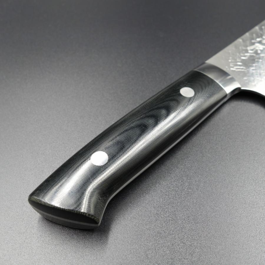 佐治武士 三徳包丁 越前打刃物 180mm 粉末ハイス鋼 SRS13 ブラック