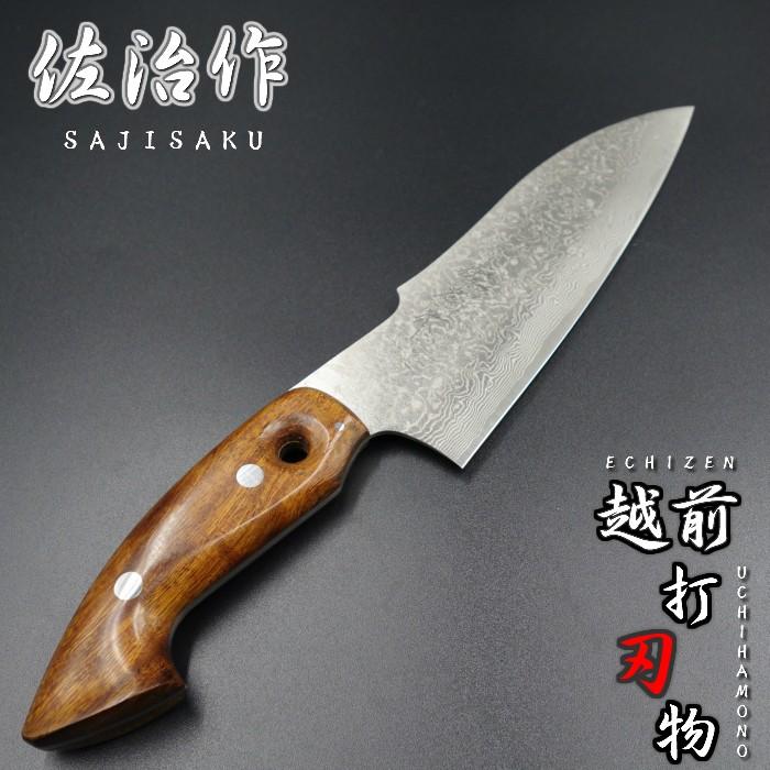 佐治作 三徳包丁 VG10 アイアンウッド柄 165mm 越前打刃物 : 啓仁 