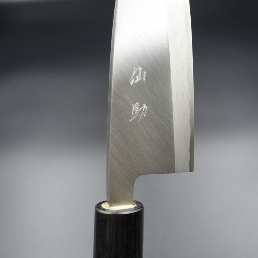 仙助 出刃包丁 150mm 紫檀丸柄 安来鋼青紙2号 越前打刃物 和