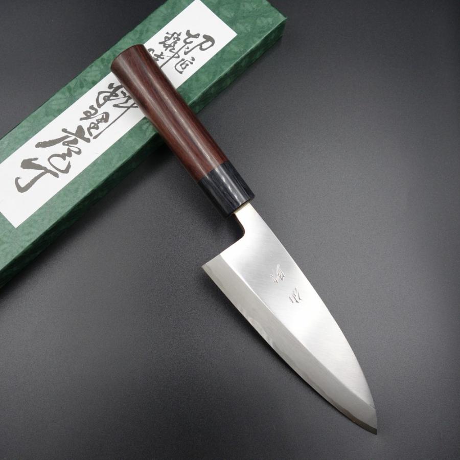 仙助 出刃包丁 120mm 紫檀丸柄 安来鋼青紙２号 越前打刃物 和包丁 ② 仙助 出刃包丁 150mm 紫檀丸柄 安来鋼青紙2号 越前打刃物 和