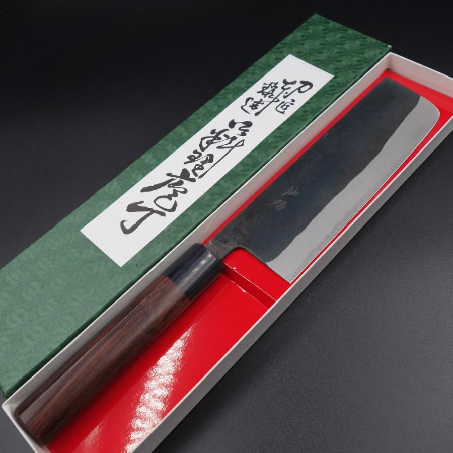 仙助 包丁 菜切 菜切包丁 165mm 安来鋼青紙２号 紫檀シノギ柄 ② 仙助 包丁 菜切包丁 165mm 安来鋼青紙2号 紫檀シノギ柄 10183
