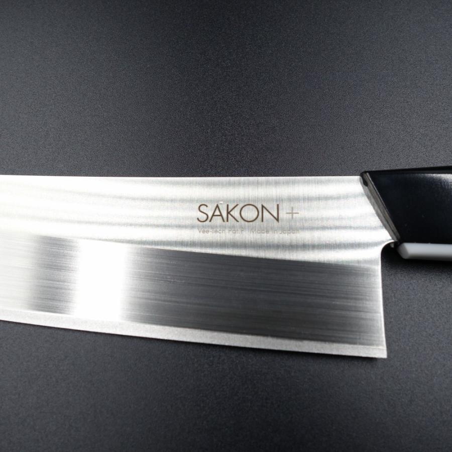 SAKON+ 三徳包丁 185mm 左近プラス 土佐刃物 vee-tech メタクリル人工