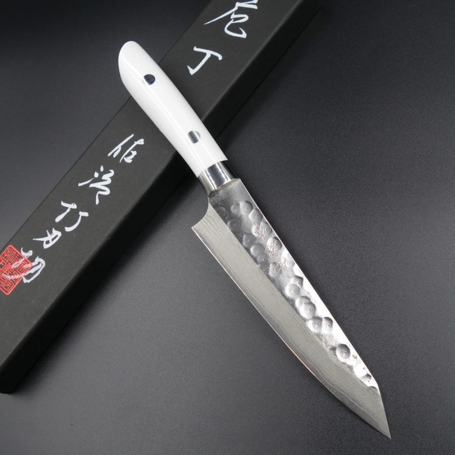佐治作 包丁 ペティナイフ 佐治打刃物 130mm 粉末ハイス鋼 SRS13 白