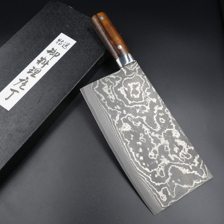 佐治作 VG10 ダマスカス鋼 菜切包丁 170mm 黒仕上げ 佐治作 VG10 ダマスカス鋼 菜切包丁 170mm 黒仕上げ