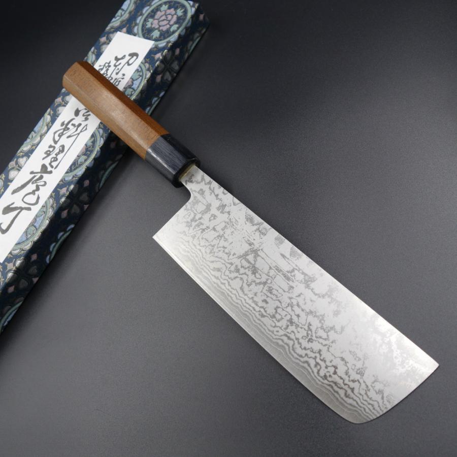 仙助 包丁 菜切包丁 VG10 ダマスカス 33層 ステンレス 165mm ケボニー