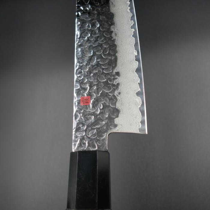 霞 KURO 三徳包丁 170mm モリブデンバナジウム鋼 黒八角積層強化