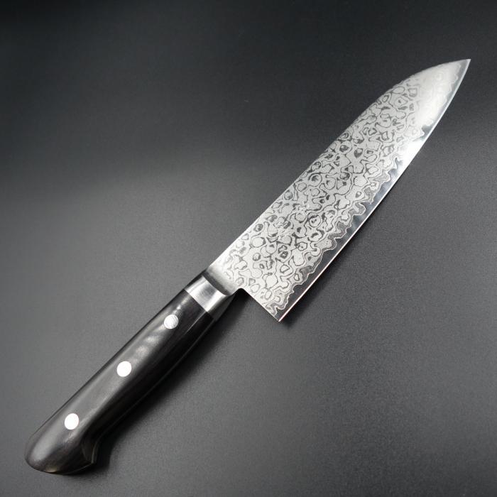 天味寿楽 三徳165mm VG10 ダマスカス 中古品 天味寿楽 牛刀 包丁 長尾包丁製作所 VG10ダマスカス鋼 240mm