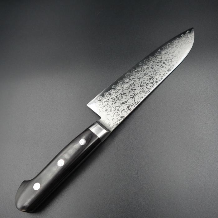 仙助 包丁 三徳包丁 VG10 ダマスカス 33層 165mm 黒合板柄 ステンレス