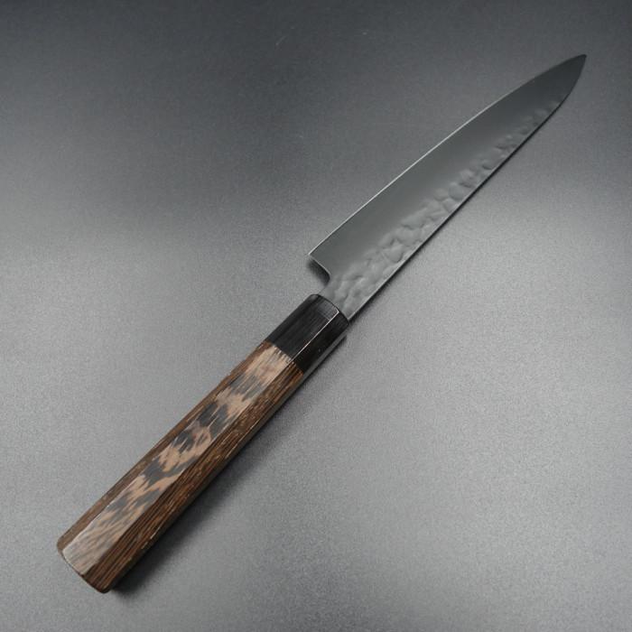 【即購OK】堺孝行 黒影 ペティナイフ 150mm VG10 槌目 フッ素加工 堺 孝行 黒影 ペティナイフ VG10 鎚目フッ素加工 150mm ウエンジ柄